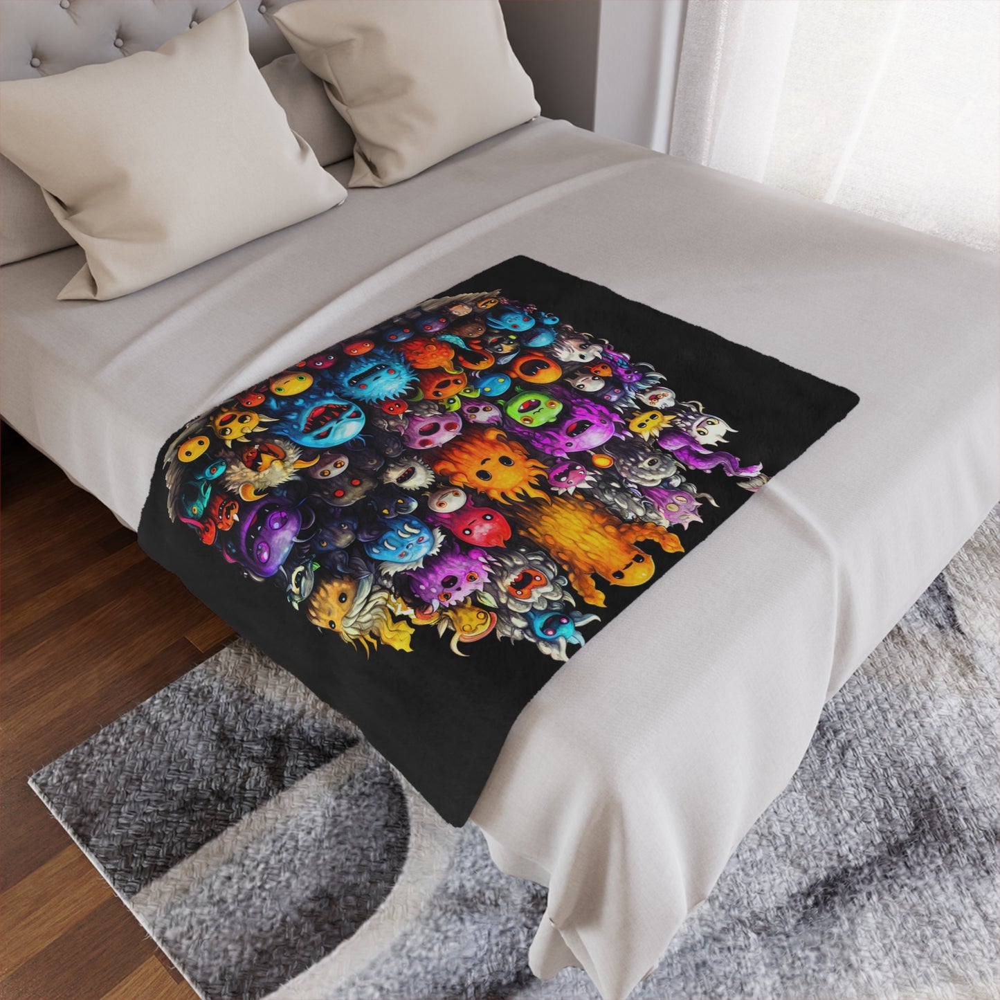 Video Game friends Graffiti Style by Brandon Mclain, Blanket Ultra-Soft Microfiber Fleece in 3 Sizes (c)BrandonMclain2024