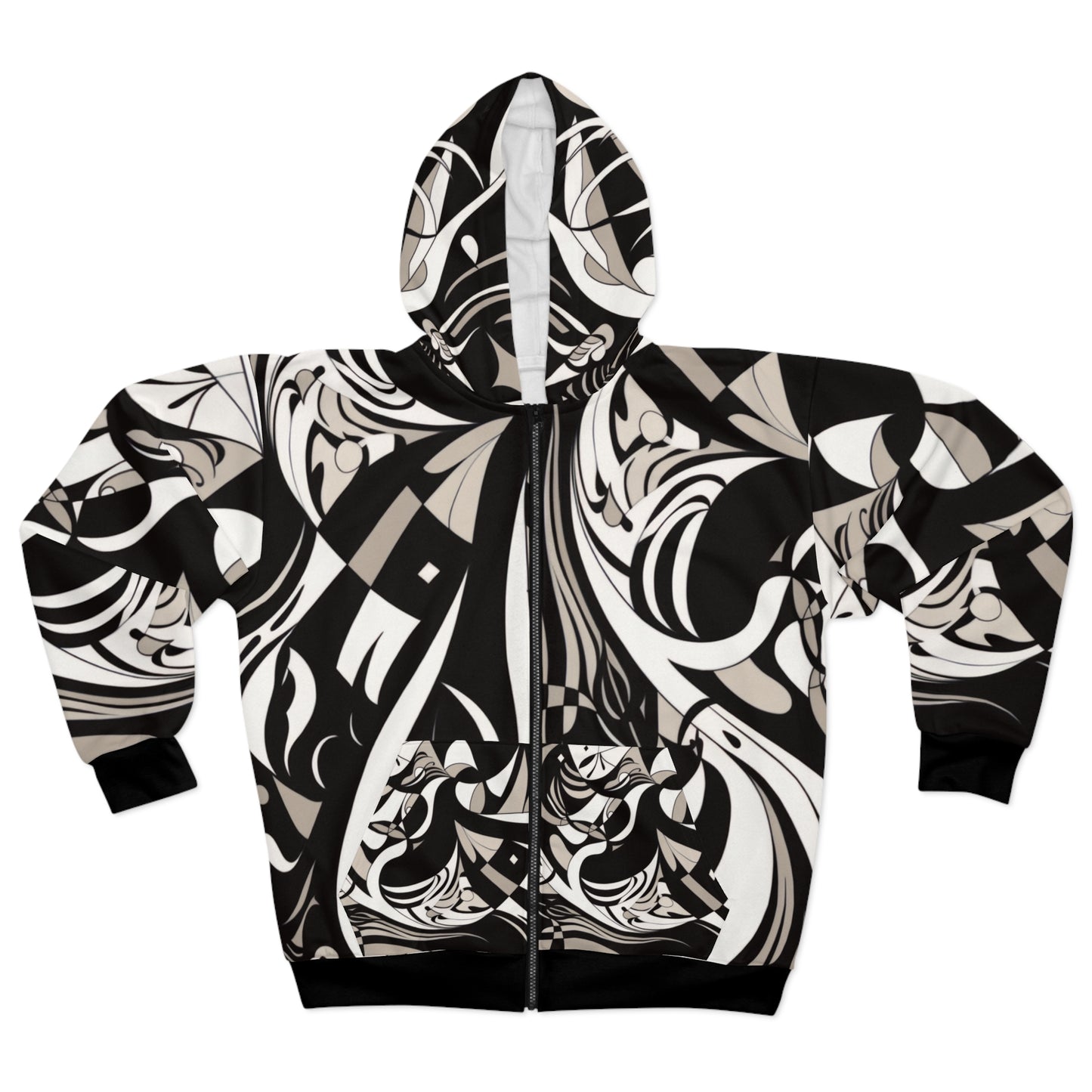 Hip Hop Chaos by Brandon Mclain, Unisex Zip Hoodie (c)BrandonMclain2024