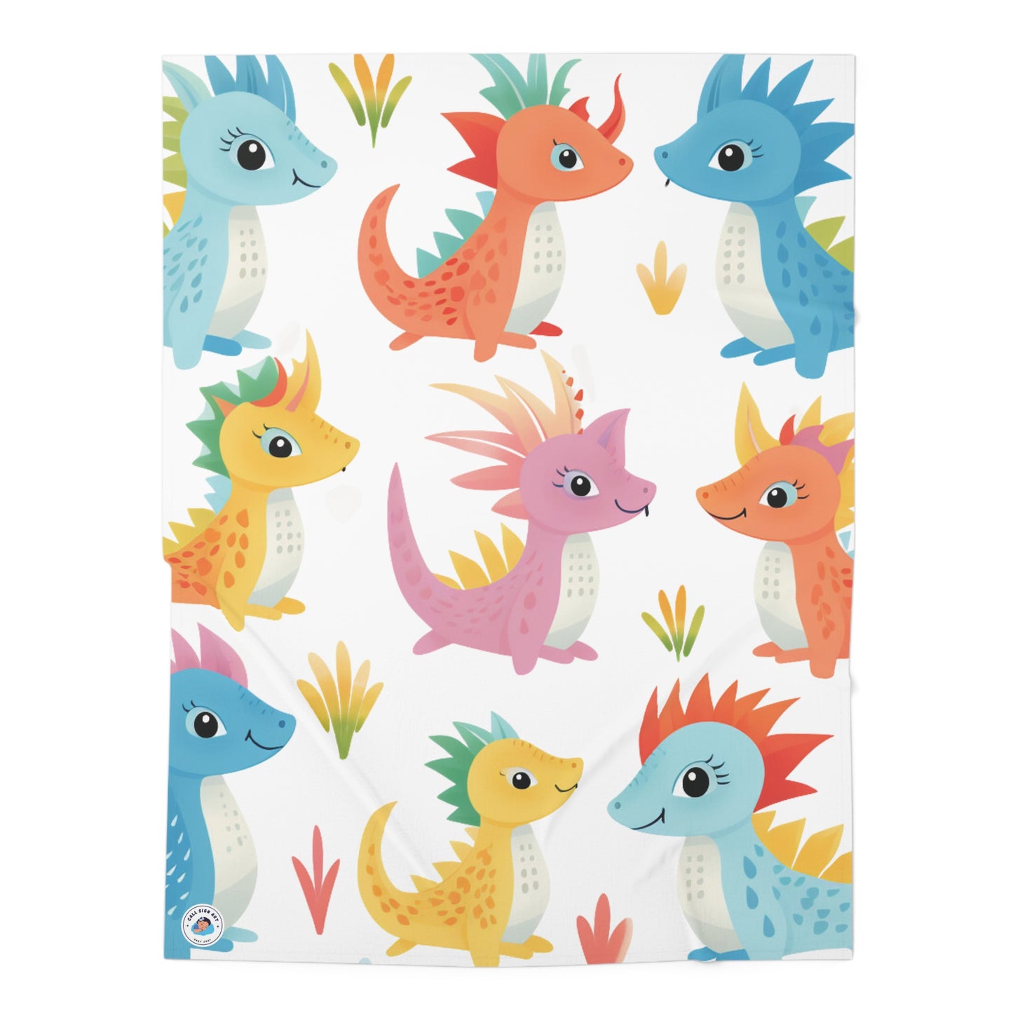 Baby dragons by Brandon Mclain, soft fleece on white background (c)BrandonMclain2024