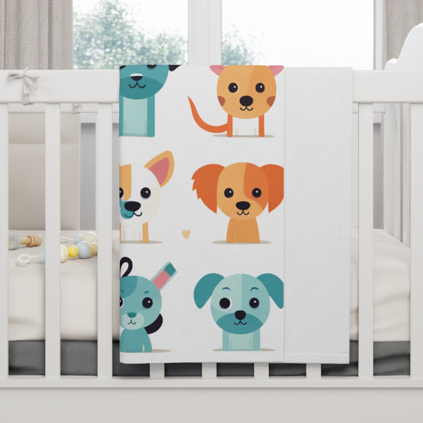 Puppy Love by Brandon Mclain, Blanket Ultra-Soft Microfiber Fleece with Adorable Puppy Designs (c)BrandonMclain2024