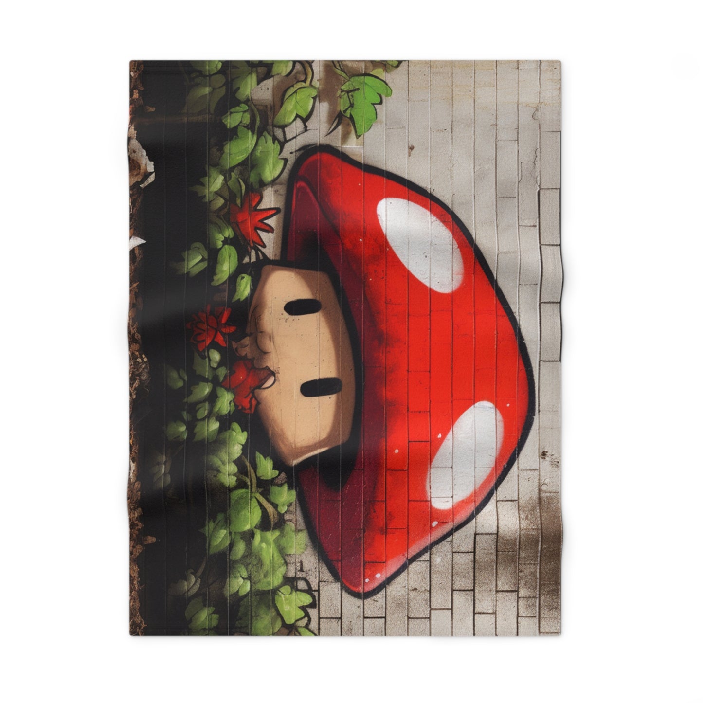 Graffiti shroom by brandon Mclain, Soft Fleece Baby Blanket