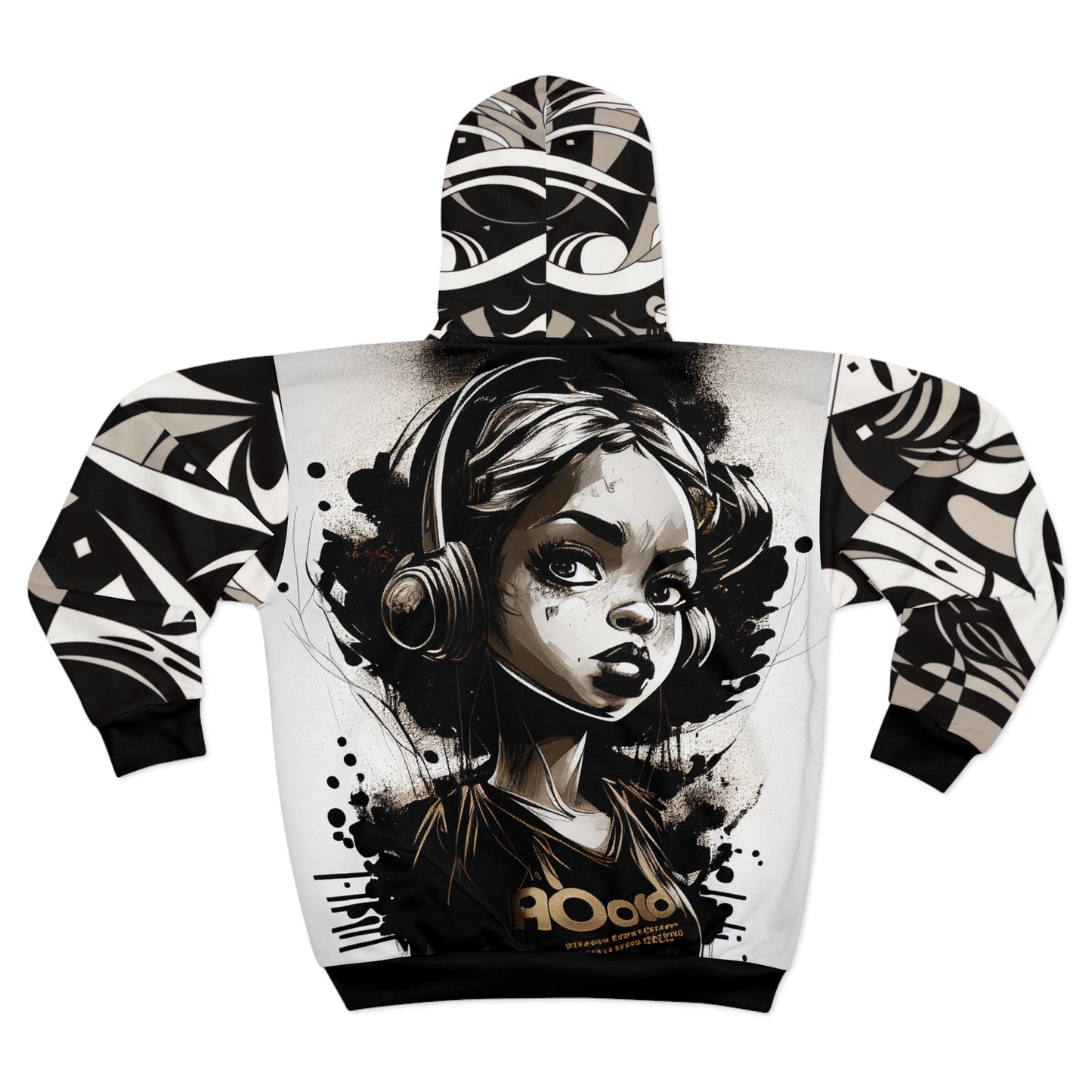 Hip Hop Chaos by Brandon Mclain, Unisex Zip Hoodie (c)BrandonMclain2024