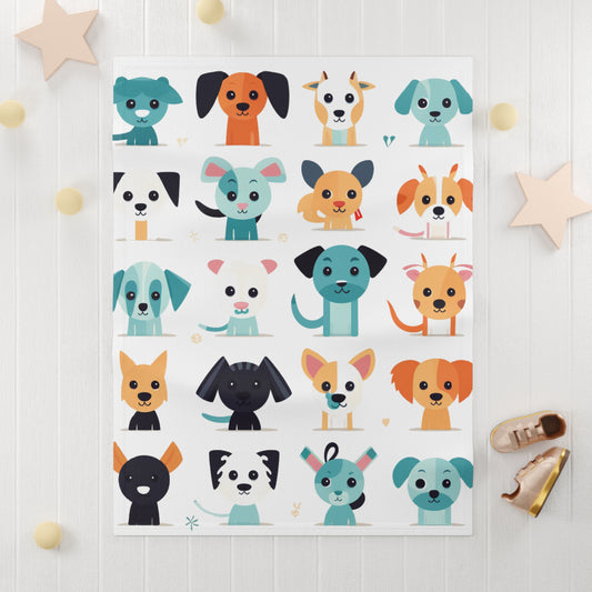 Puppy Love by Brandon Mclain, Blanket Ultra-Soft Microfiber Fleece with Adorable Puppy Designs (c)BrandonMclain2024